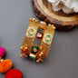 Pachi kundan Statement Golden  Brass Handcuff