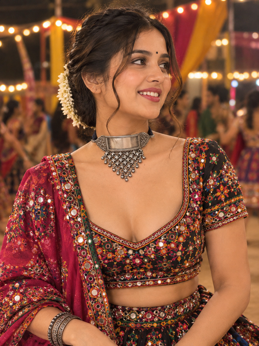 Navratri Brass Hasli Choker