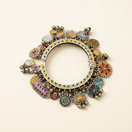 Amrapali German Silver Tribal Kada