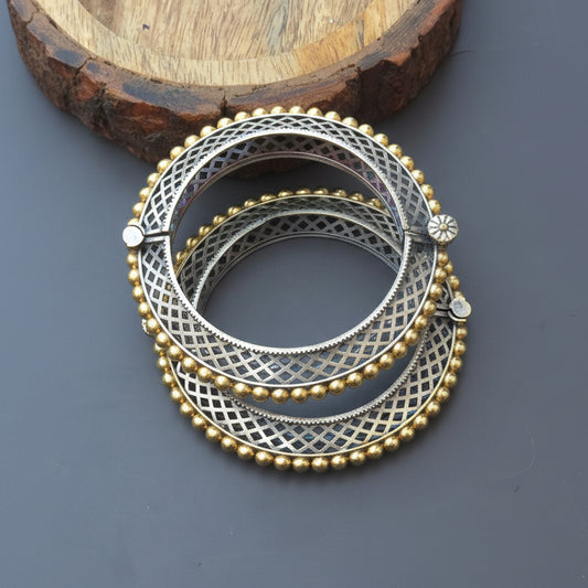 Dual tone Brass Kada