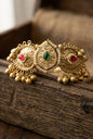 Pachi Kundan Statement Golden Ring