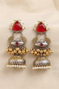 Amal Dual tone Brass Jhumka