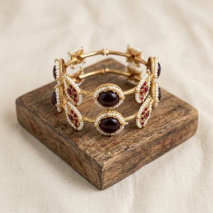 Pachi Kundan Bracelet/ Handcuff -Pair