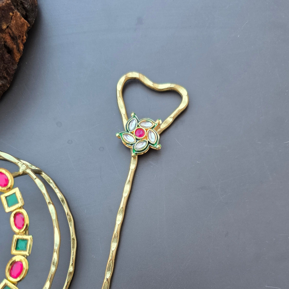 Kundan Hair Bun Cage Accessory
