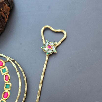 Kundan Hair Bun Cage Accessory