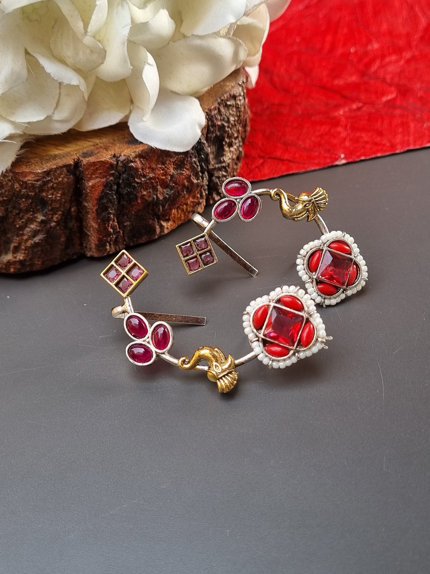 Dual tone Fusion Brass Earcuff