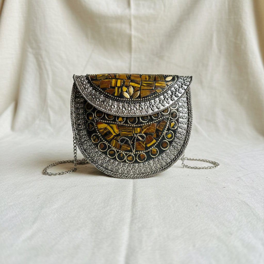 Silver Mustard Mini Bag