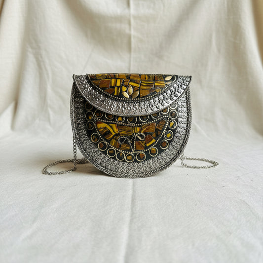 Silver Mustard Mini Bag
