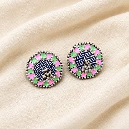 Amarpali Enamel Studs Earrings