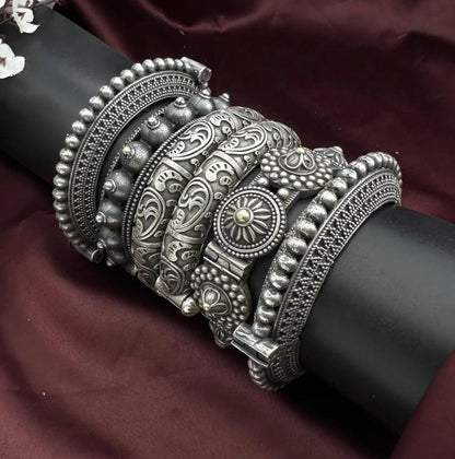 Brass Kada Hand Stack- 6 Pieces set