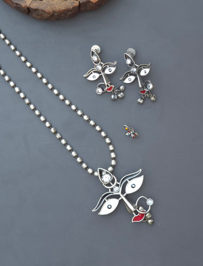 Durga Pendant Set with Nosepin