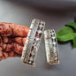 White stone Brass Kada- single
