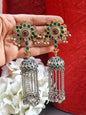 Moina Brass Stone Jhumki- Kashmiri Earrings