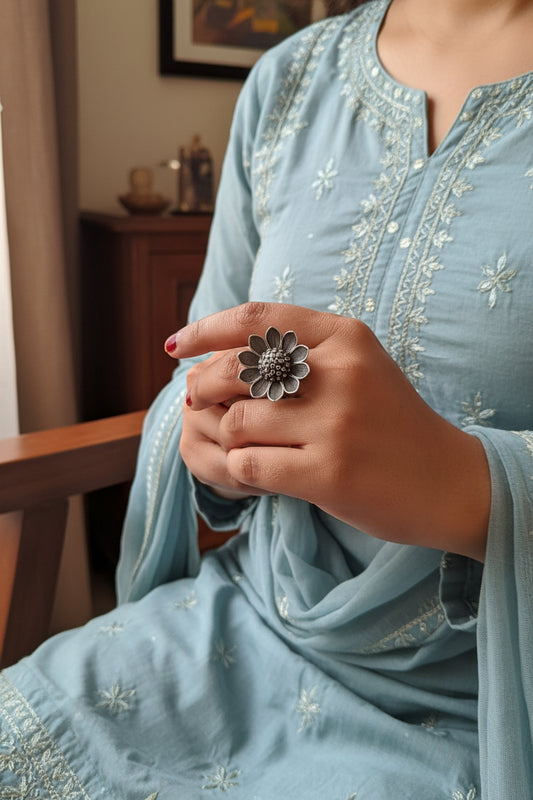 Flower Brass Ring