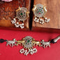 Nandi Dual Tone Brass Choker Set