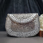Silver metal bag with Sling chain