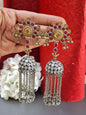 Moina Brass Stone Jhumki- Kashmiri Earrings