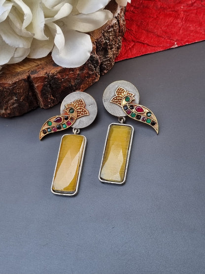 Dual Tone Earrings