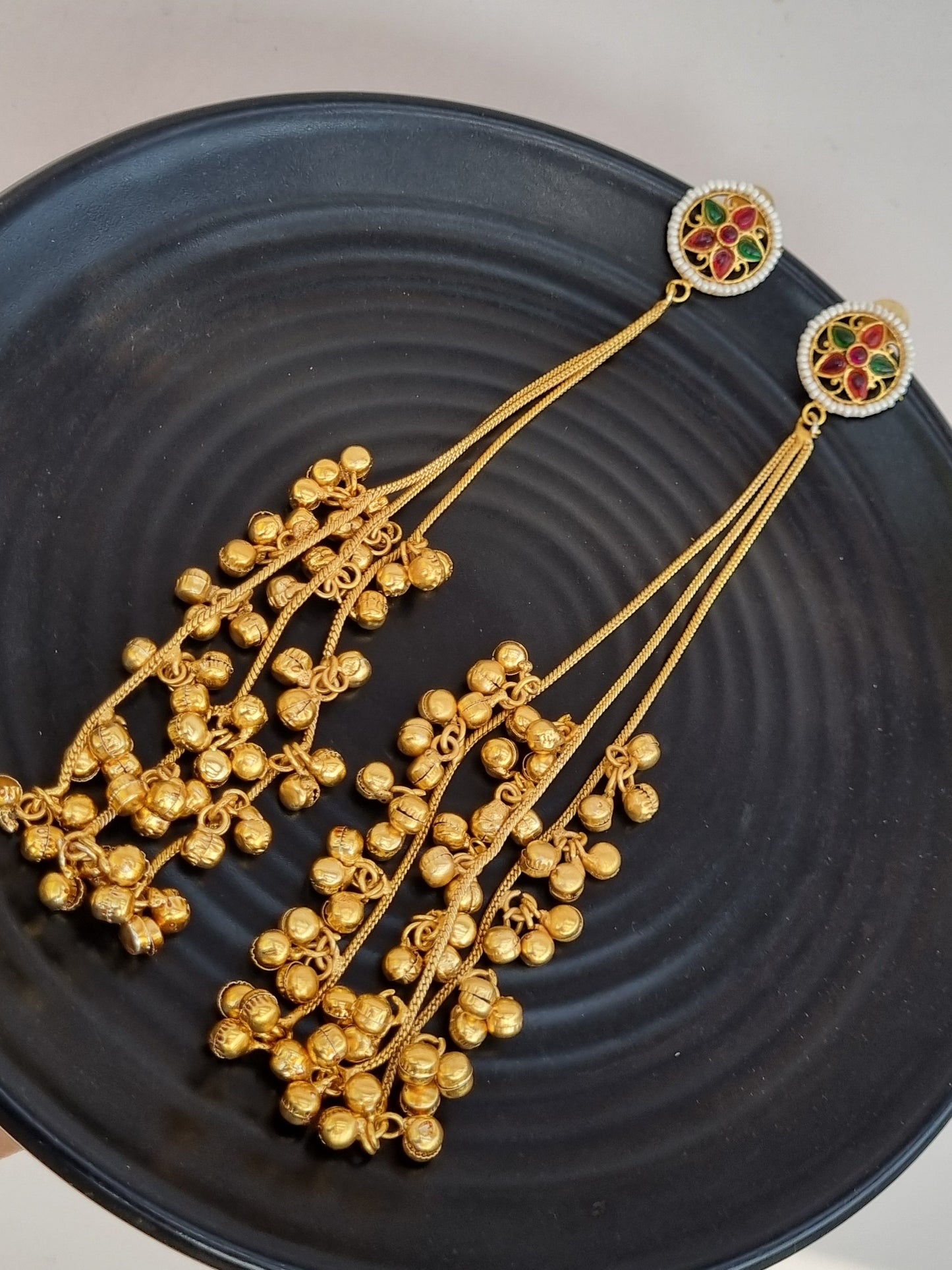 Golden Kashmiri Earrings
