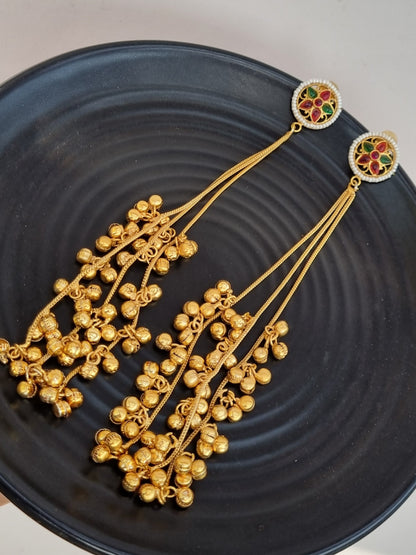 Golden Kashmiri Earrings