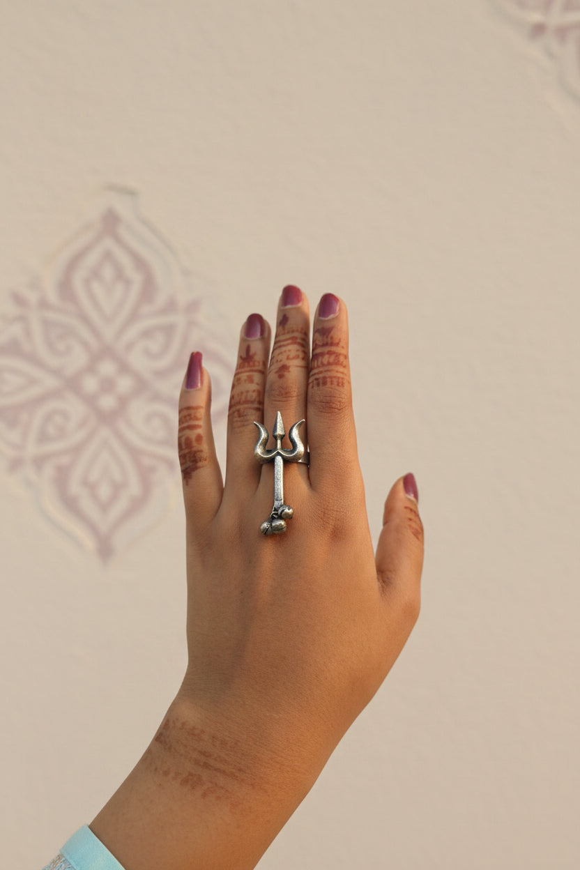 Trishul Brass Ring