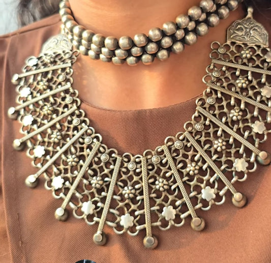 Silver Handcrafted Brass Necklace