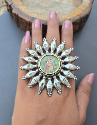 Picture Handcrafted Brass Ring