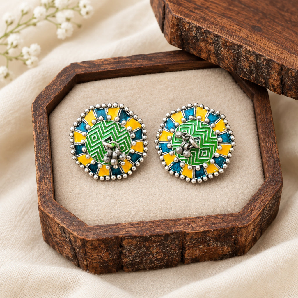 Amarpali Enamel Studs Earrings