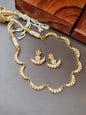 Golden Pachi Kundan Sleek Necklace Set