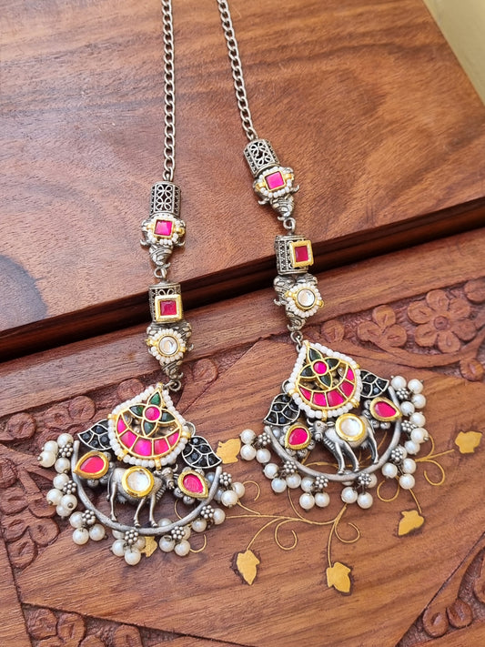 Nandi Fusion Pachi Earchain Earrings- Brasd