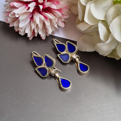Glass Brass earrings
