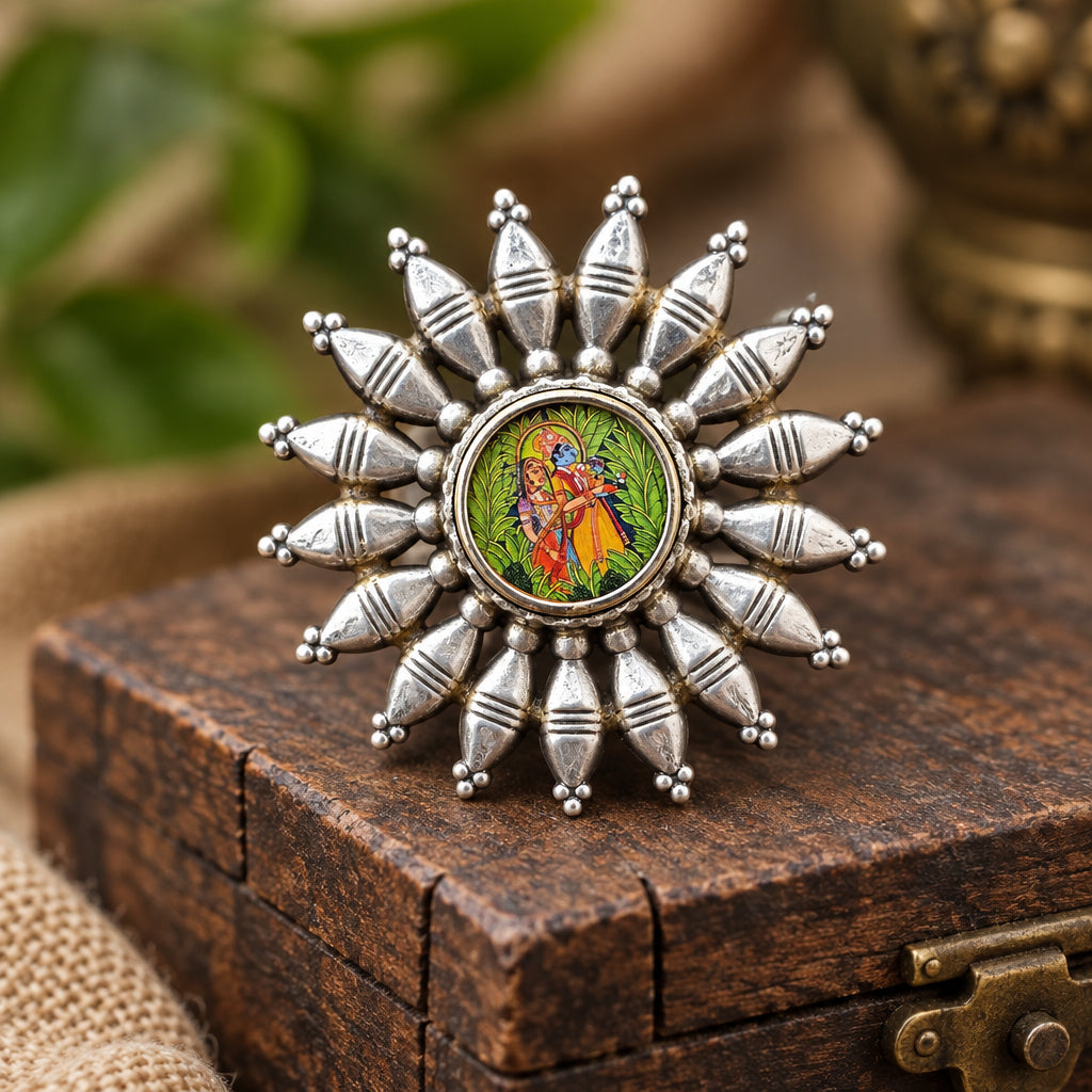 Picture Handcrafted Brass Ring