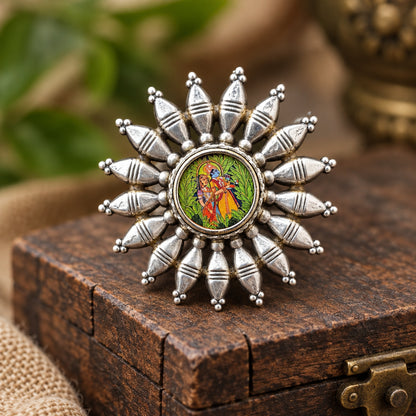 Picture Handcrafted Brass Ring