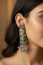Peacock fusion earrings