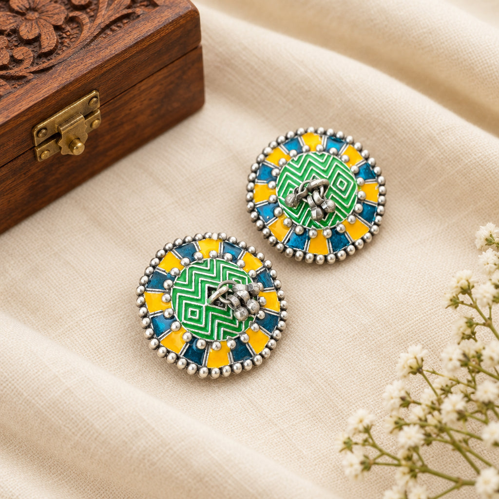 Amarpali Enamel Studs Earrings