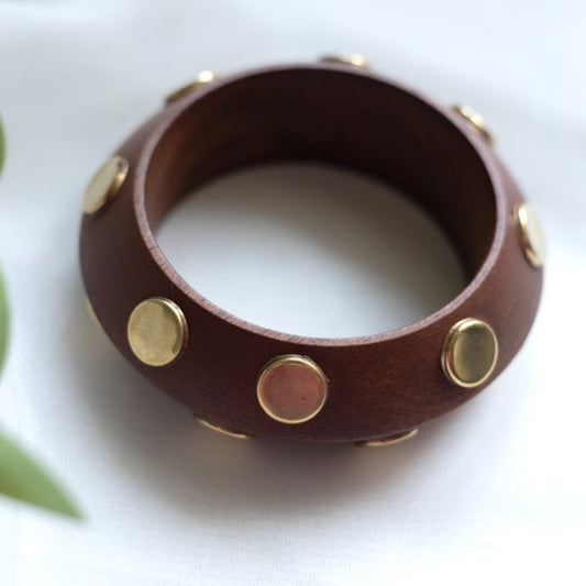 Dotty Wooden bangles Bangles- Single