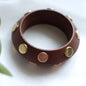 Dotty Wooden bangles Bangles- Single