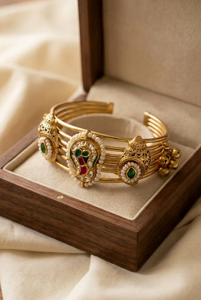 Pachi Kundan Handcuff- Single piece