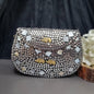 Dual tone metal bag with Sling chain