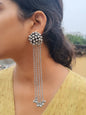 Long Oxidised Earrings