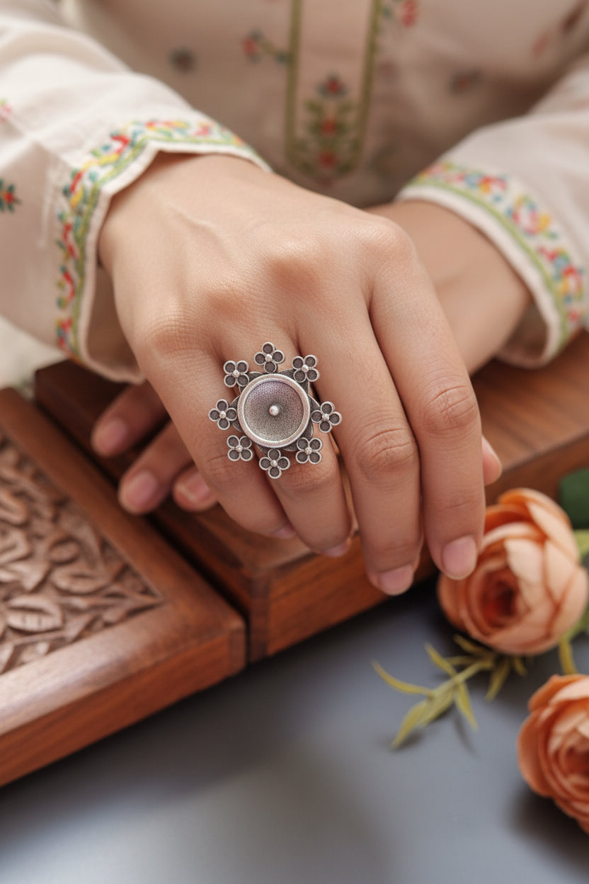 Flower Brass Ring