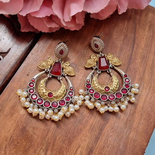 Dual Tone Earrings