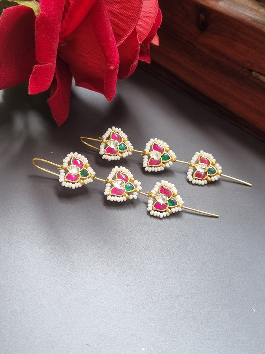 Needle Pachi Kundan Bugadi Earcuff