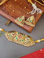Dharani Golden Fusion Pachi Kundan Choker Set