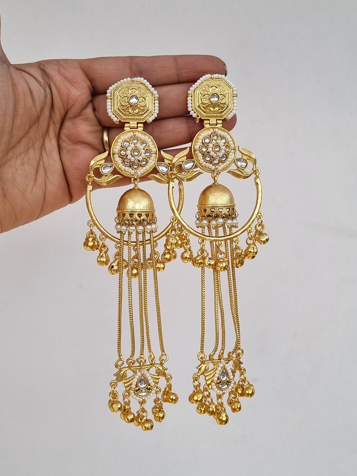 Golden Kashmiri Earrings