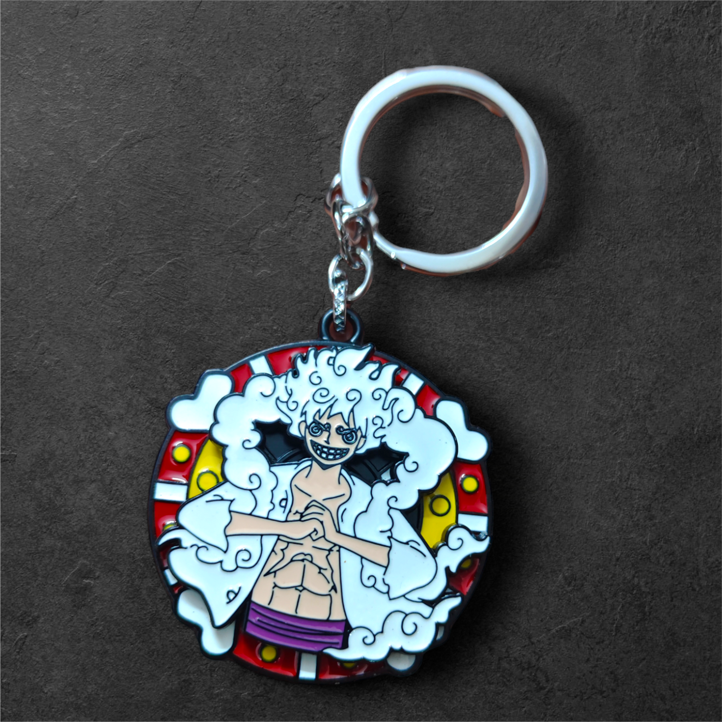 One-piece luffy gear 5 spinner keychain