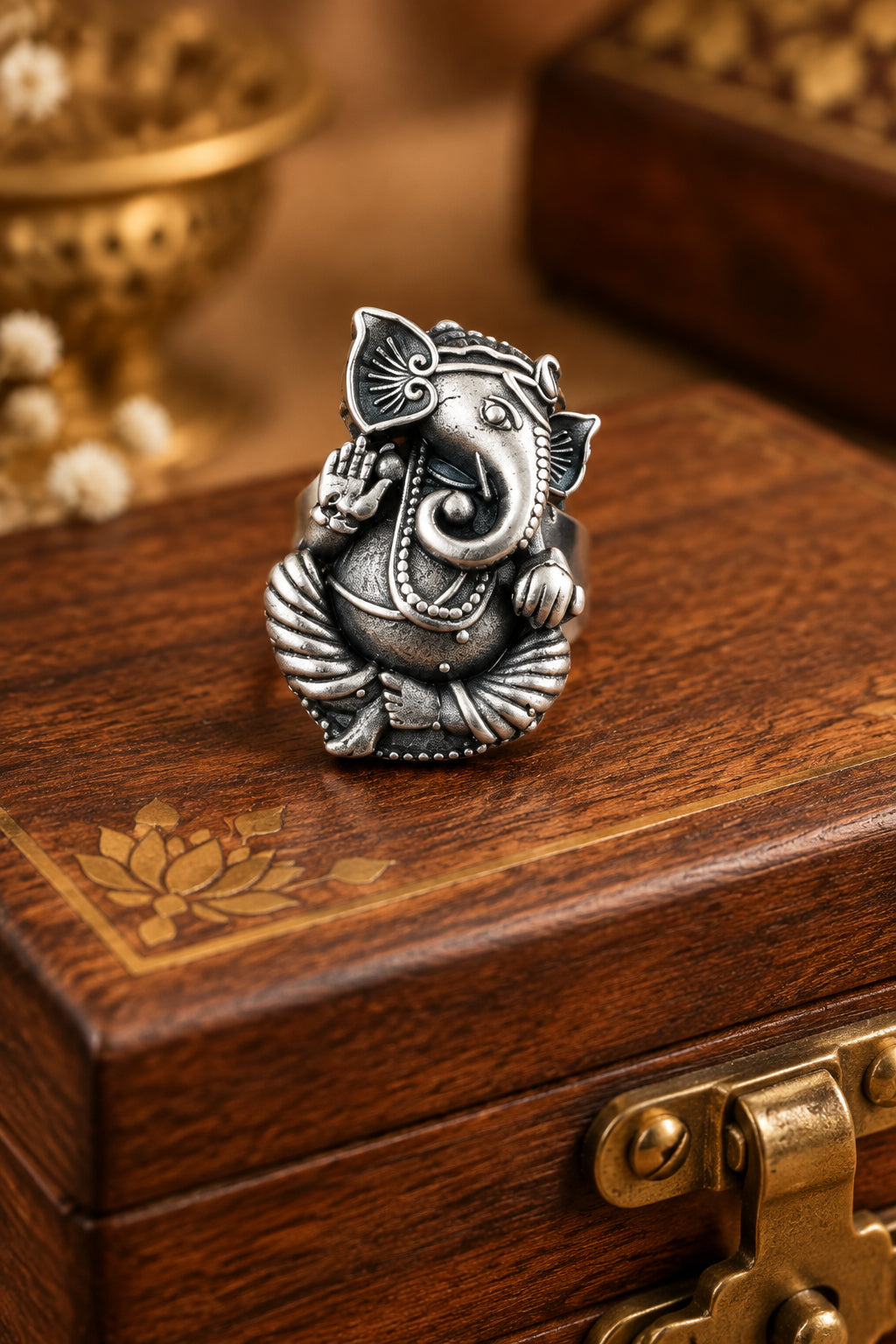 Ganesha Brass Ring