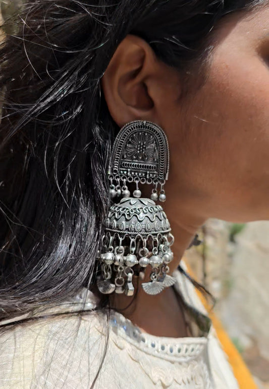 Ujra Oxidised Jhumka