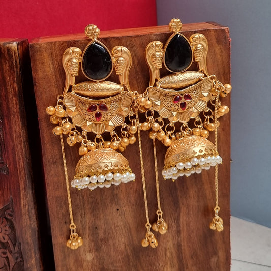 Golden statement jhumka