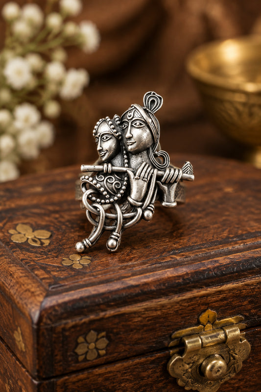 Radha Krishna Brass Ring